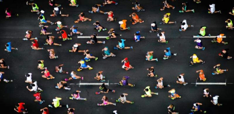 Running race top down